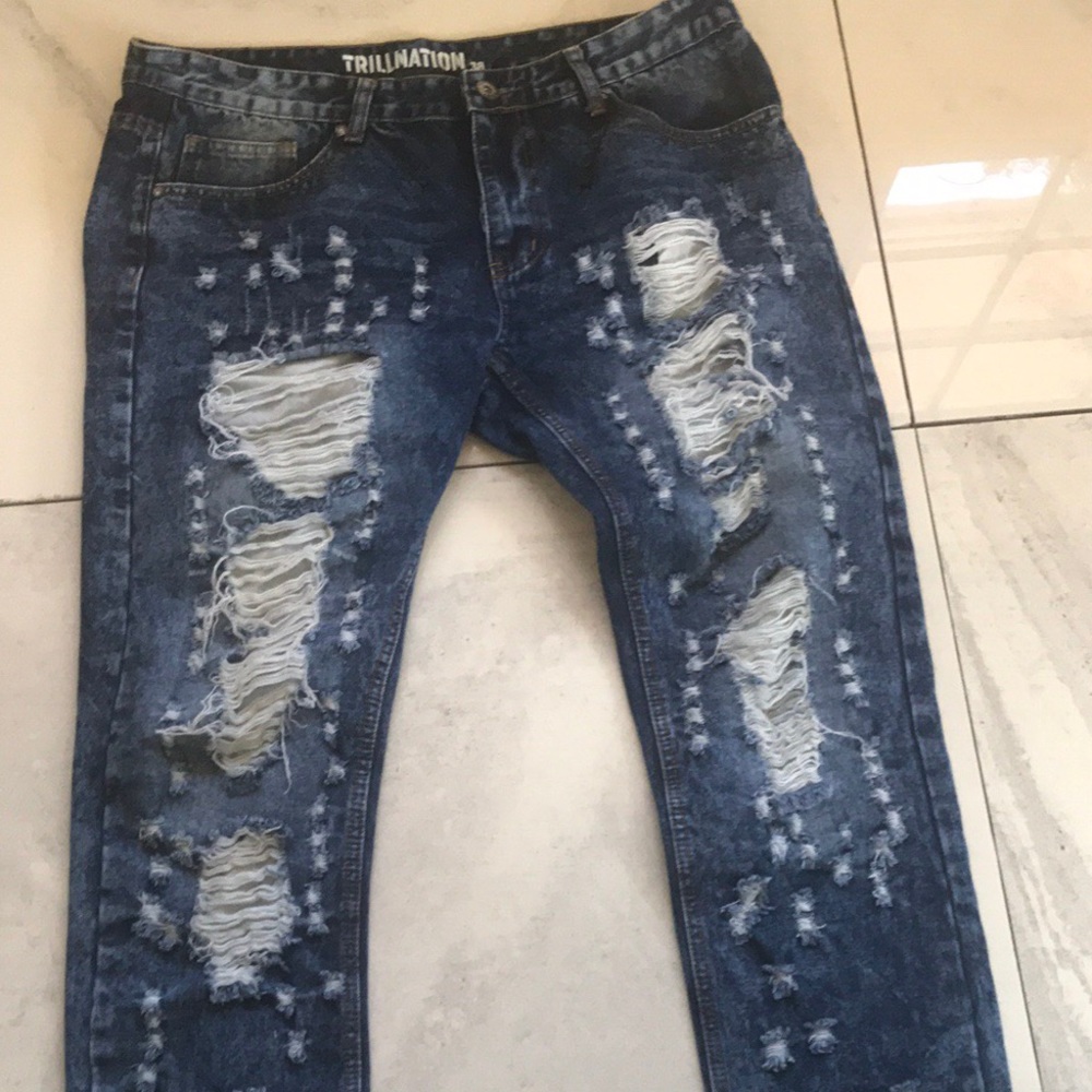 Trillnation depressed jeans. Lots of fun to wear